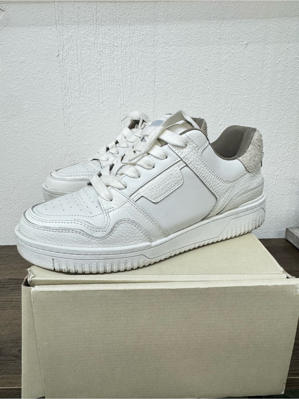 AllSaints White Low-Top Men's Sneakers